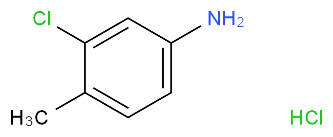 3-chloro-4-methylaniline hydrochloride_分子结构_CAS_7745-89-3