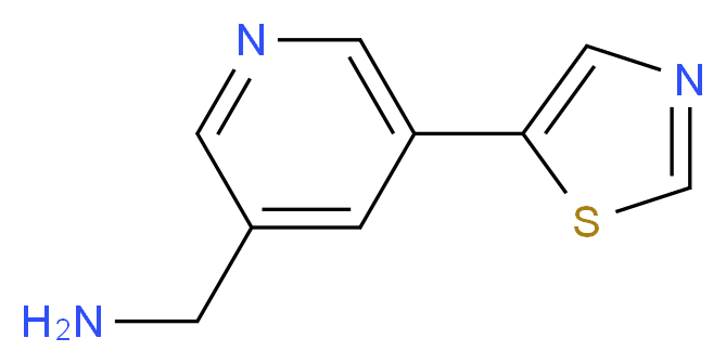 [5-(1,3-thiazol-5-yl)pyridin-3-yl]methanamine_分子结构_CAS_1346687-58-8