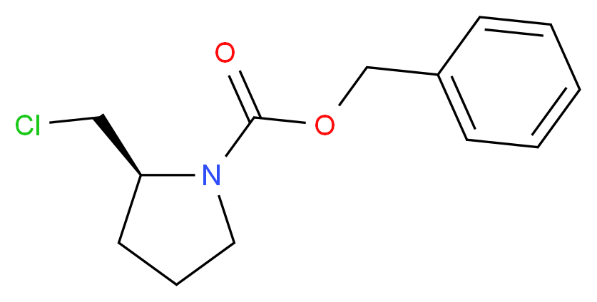 benzyl (2S)-2-(chloromethyl)pyrrolidine-1-carboxylate_分子结构_CAS_61350-66-1