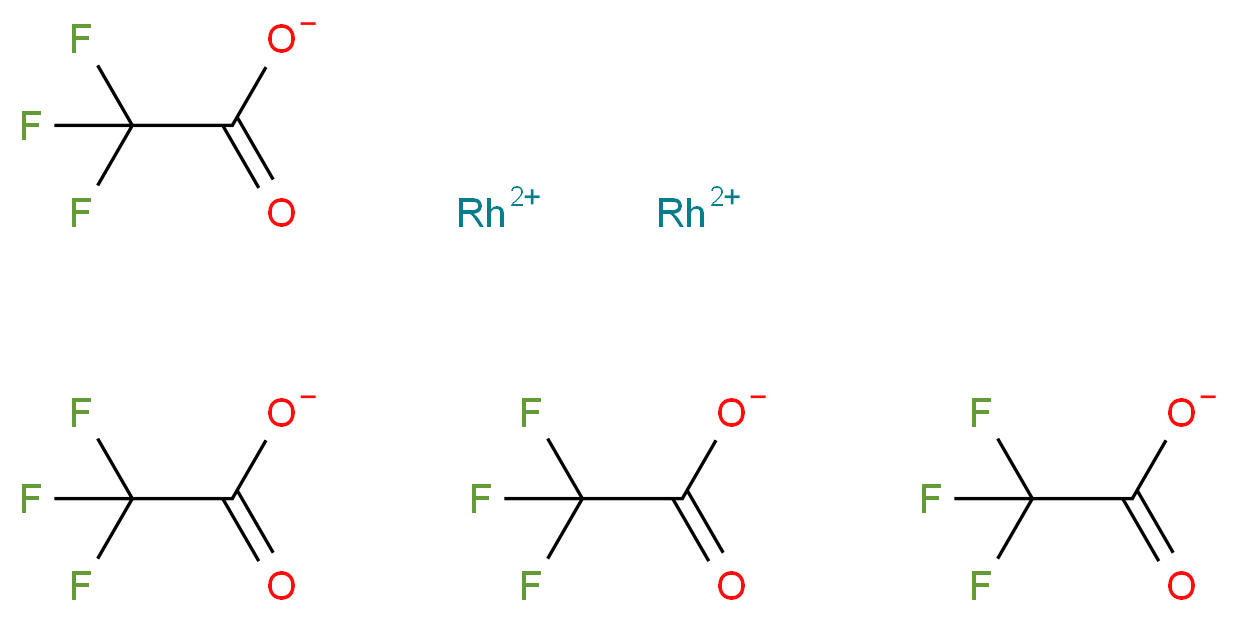 三氟醋酸铑(II),二聚物_分子结构_CAS_31126-95-1)