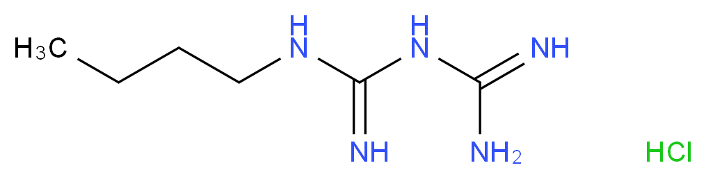 N-butyl-1-carbamimidamidomethanimidamide hydrochloride_分子结构_CAS_1190-53-0