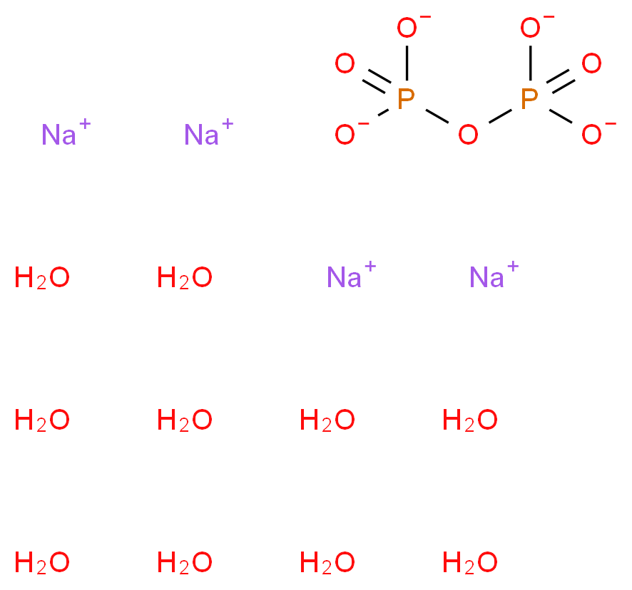 焦磷酸钠 四元 十水合物_分子结构_CAS_13472-36-1)