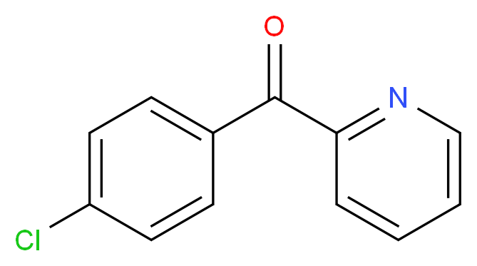 2-(4-chlorobenzoyl)pyridine_分子结构_CAS_6318-51-0