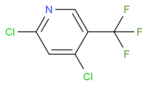 2,4-Dichloro-5-(trifluoromethyl)pyridine_分子结构_CAS_888327-38-6)