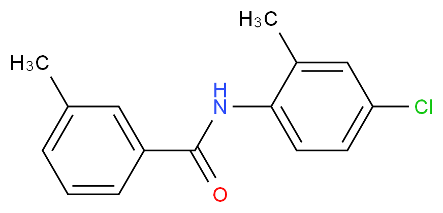 N-(4-chloro-2-methylphenyl)-3-methylbenzamide_分子结构_CAS_349090-12-6