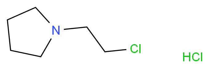 1-(2-氯乙基)吡咯烷 盐酸盐_分子结构_CAS_7250-67-1)