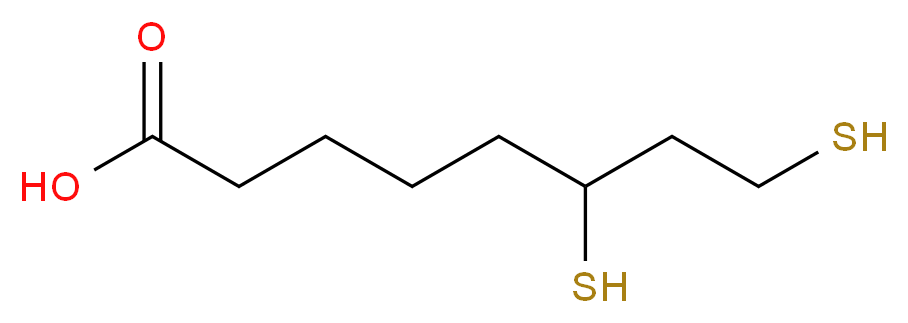 6,8-disulfanyloctanoic acid_分子结构_CAS_462-20-4