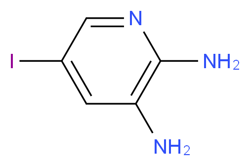 5-iodopyridine-2,3-diamine_分子结构_CAS_426463-01-6