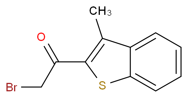 2-bromo-1-(3-methyl-1-benzothiophen-2-yl)ethan-1-one_分子结构_CAS_118337-33-0