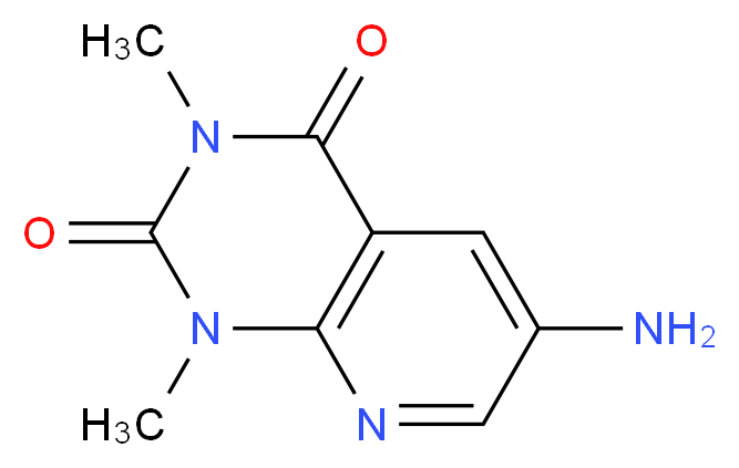 6-amino-1,3-dimethylpyrido[2,3-d]pyrimidine-2,4(1H,3H)-dione_分子结构_CAS_112734-89-1)