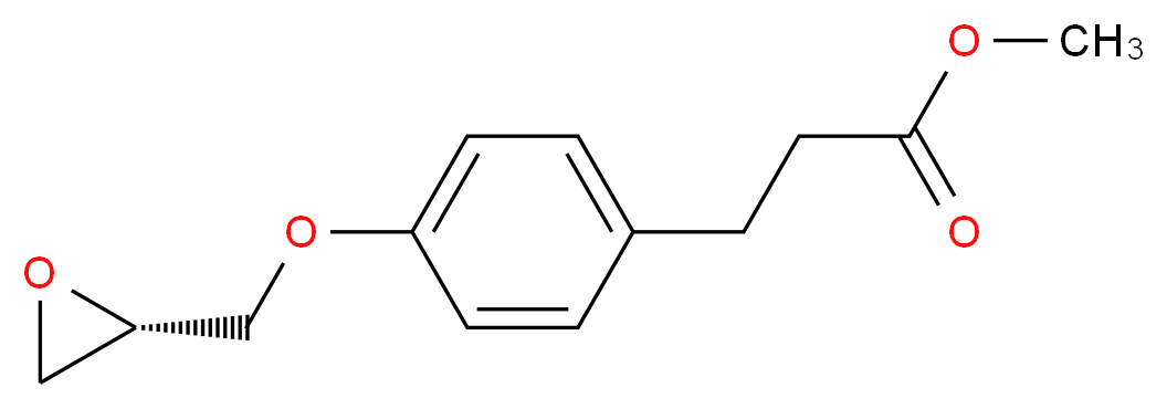 4-[(2R)-Oxiranylmethoxy]benzenepropanoic Acid Methyl Ester _分子结构_CAS_246219-23-8)