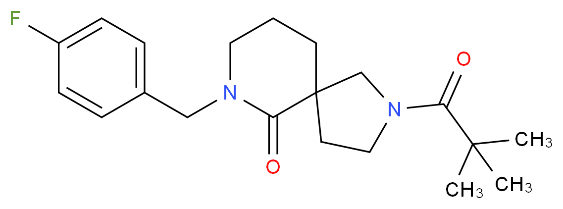 2-(2,2-dimethylpropanoyl)-7-(4-fluorobenzyl)-2,7-diazaspiro[4.5]decan-6-one_分子结构_CAS_)