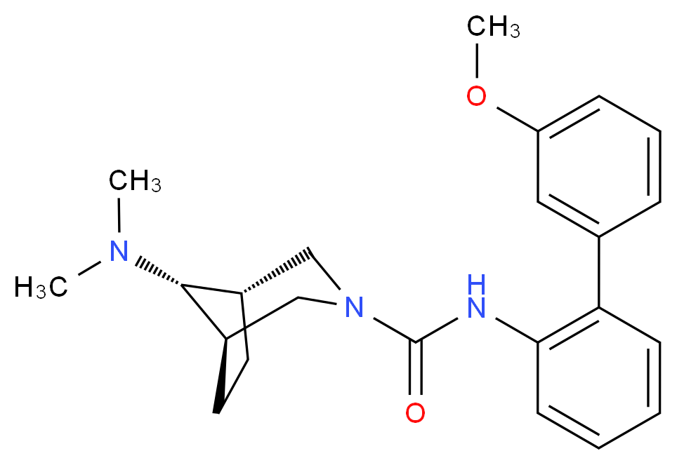 (8-syn)-8-(dimethylamino)-N-(3'-methoxybiphenyl-2-yl)-3-azabicyclo[3.2.1]octane-3-carboxamide_分子结构_CAS_)