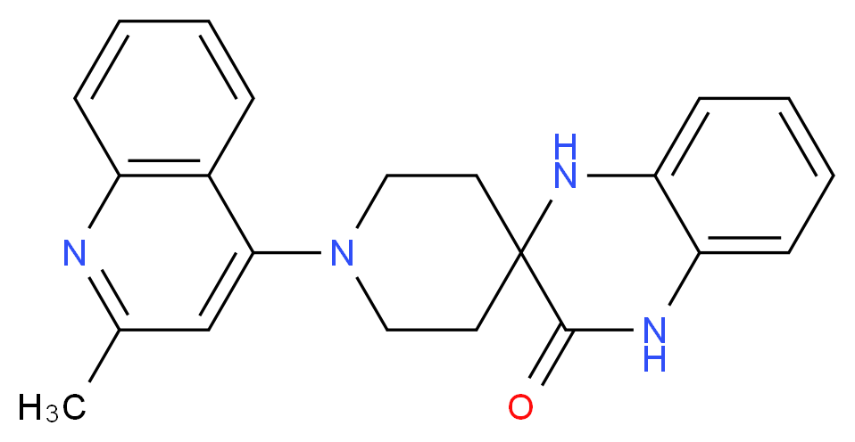 1-(2-methyl-4-quinolinyl)-1',4'-dihydro-3'H-spiro[piperidine-4,2'-quinoxalin]-3'-one_分子结构_CAS_)