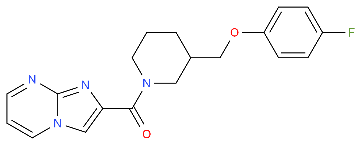 2-({3-[(4-fluorophenoxy)methyl]-1-piperidinyl}carbonyl)imidazo[1,2-a]pyrimidine_分子结构_CAS_)