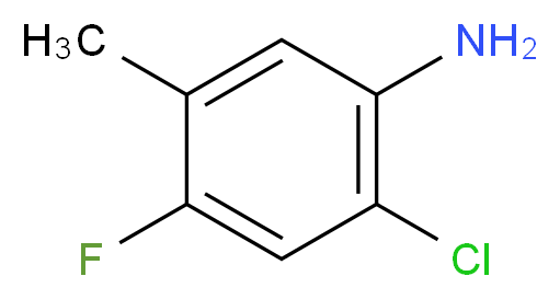 2-chloro-4-fluoro-5-methylaniline_分子结构_CAS_124185-35-9