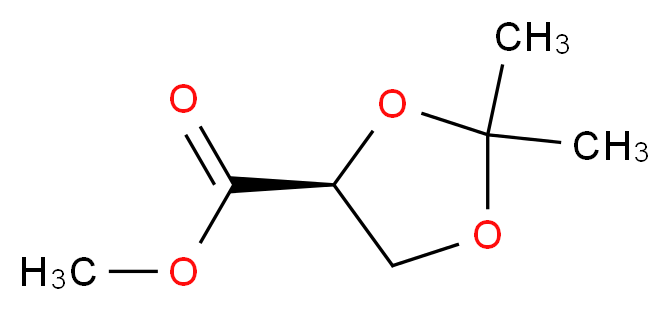 (S)-Methyl 2,2-dimethyl-1,3-dioxolane-4-carboxylate_分子结构_CAS_60456-21-5)