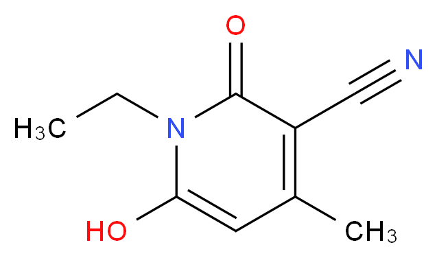 1-Ethyl-1,2-dihydro-6-hydroxy-4-methyl-2-oxo-3-pyridinecarbonitrile_分子结构_CAS_28141-13-1)