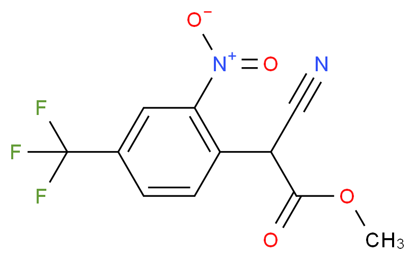 methyl 2-cyano-2-[2-nitro-4-(trifluoromethyl)phenyl]acetate_分子结构_CAS_13544-05-3)