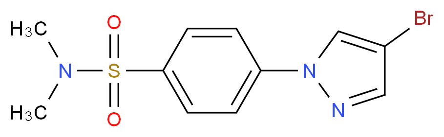 4-(4-Bromo-1H-pyrazol-1-yl)-N,N-dimethylbenzenesulfonamide_分子结构_CAS_1199773-26-6)