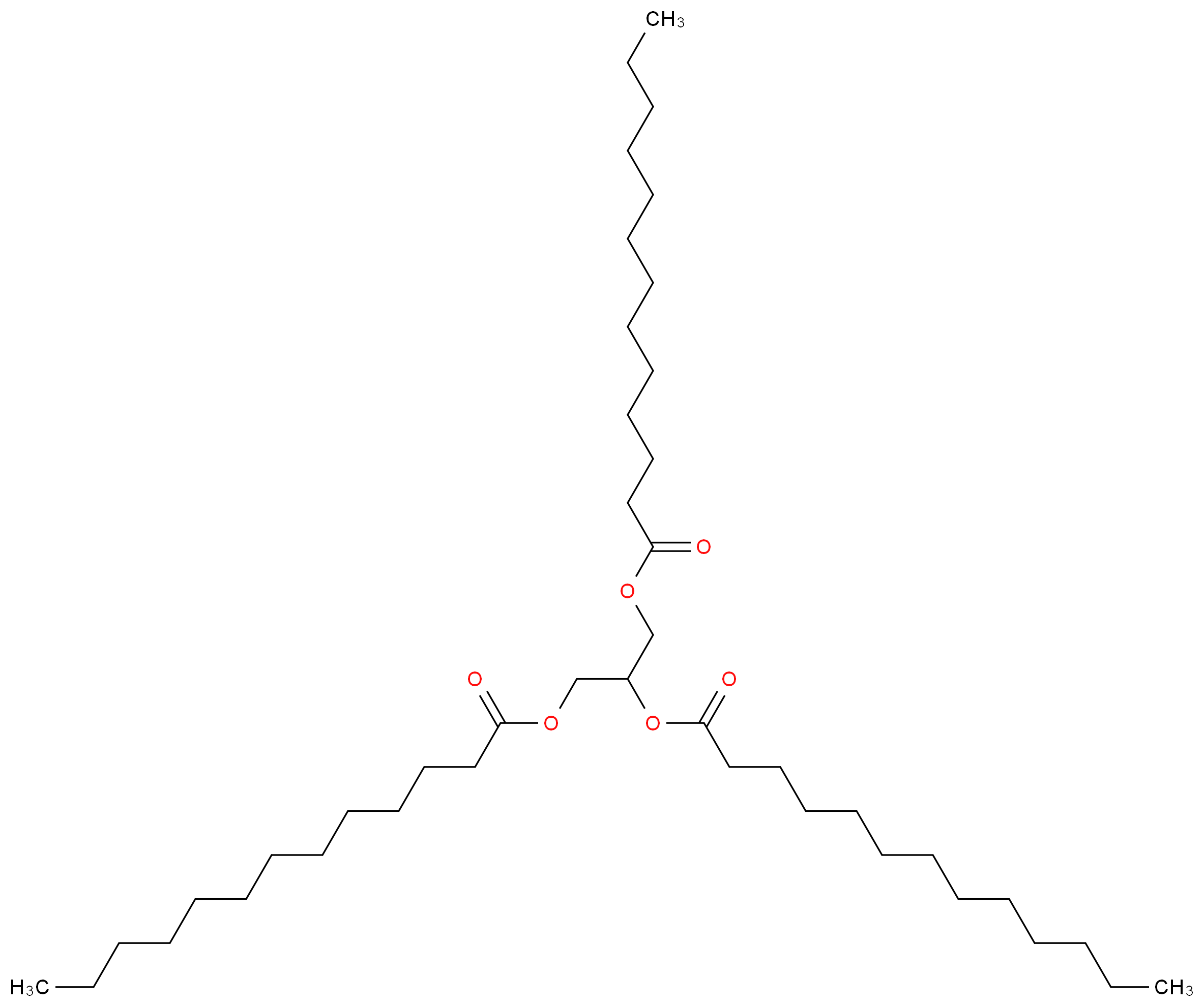 1,3-bis(tridecanoyloxy)propan-2-yl tridecanoate_分子结构_CAS_26536-12-9