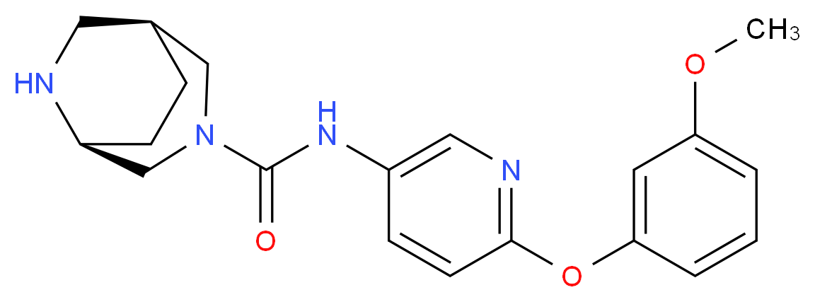 (1S*,5S*)-N-[6-(3-methoxyphenoxy)pyridin-3-yl]-3,6-diazabicyclo[3.2.2]nonane-3-carboxamide_分子结构_CAS_)