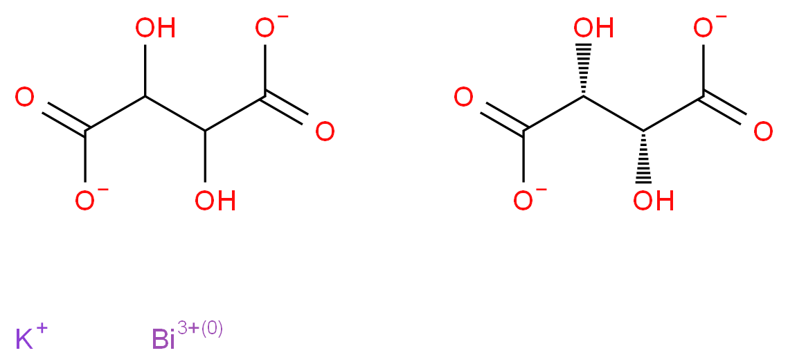 bismuth(3+) ion potassium (2R,3R)-2,3-dihydroxybutanedioate 2,3-dihydroxybutanedioate_分子结构_CAS_5798-41-4
