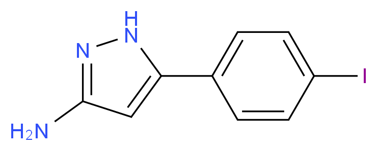 5-(4-iodophenyl)-1H-pyrazol-3-amine_分子结构_CAS_423147-31-3