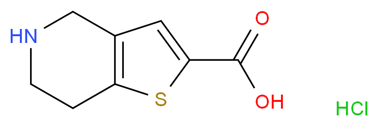 4,5,6,7-Tetrahydrothieno[3,2-c]pyridine-2-carboxylic acid hydrochloride_分子结构_CAS_116118-99-1)