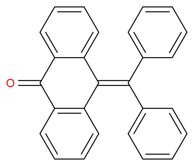 10-(diphenylmethylidene)-9,10-dihydroanthracen-9-one_分子结构_CAS_667-91-4
