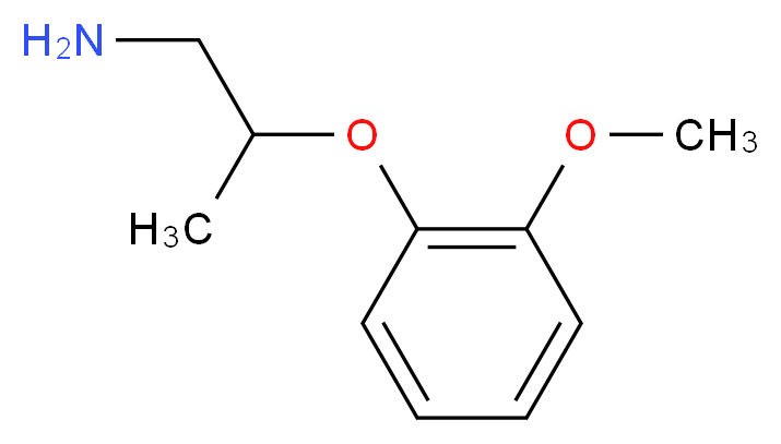 1-[(1-aminopropan-2-yl)oxy]-2-methoxybenzene_分子结构_CAS_6440-87-5