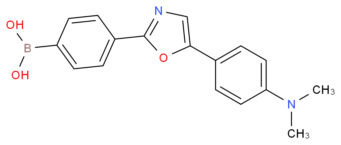 4-[5-(4-Dimethylaminophenyl)oxazol-2-yl]benzeneboronic acid 97%_分子结构_CAS_380499-66-1)