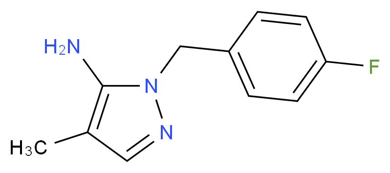 1-(4-fluorobenzyl)-4-methyl-1H-pyrazol-5-amine_分子结构_CAS_1015845-96-1)