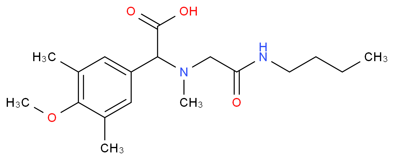 [[2-(butylamino)-2-oxoethyl](methyl)amino](4-methoxy-3,5-dimethylphenyl)acetic acid_分子结构_CAS_)