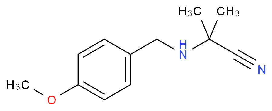 2-{[(4-methoxyphenyl)methyl]amino}-2-methylpropanenitrile_分子结构_CAS_68220-83-7