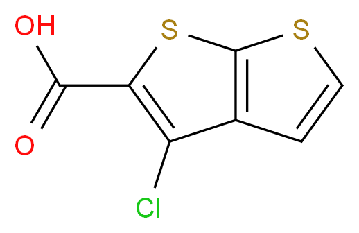 3-chlorothieno[2,3-b]thiophene-2-carboxylic acid_分子结构_CAS_39244-08-1