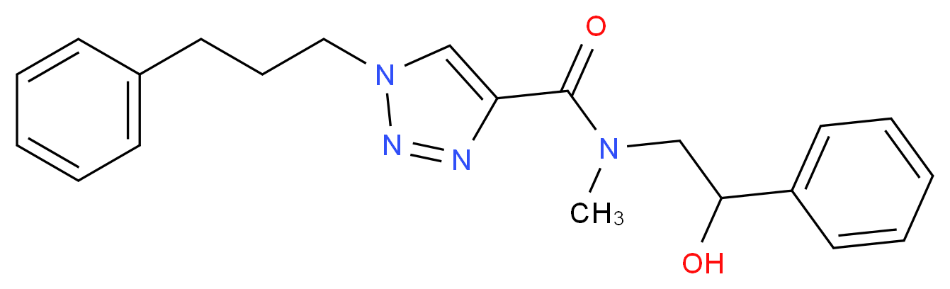 N-(2-hydroxy-2-phenylethyl)-N-methyl-1-(3-phenylpropyl)-1H-1,2,3-triazole-4-carboxamide_分子结构_CAS_)