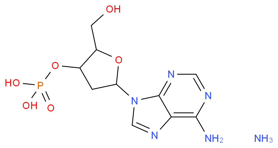 {[5-(6-amino-9H-purin-9-yl)-2-(hydroxymethyl)oxolan-3-yl]oxy}phosphonic acid amine_分子结构_CAS_102783-55-1