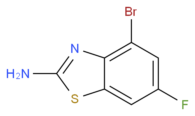 4-bromo-6-fluoro-1,3-benzothiazol-2-amine_分子结构_CAS_383131-15-5