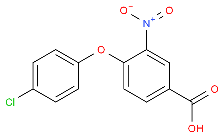 4-(4-chlorophenoxy)-3-nitrobenzoic acid_分子结构_CAS_257616-46-9)