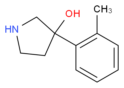 3-(2-methylphenyl)pyrrolidin-3-ol_分子结构_CAS_702630-29-3)