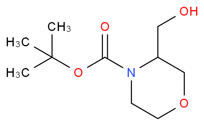 tert-butyl 3-(hydroxymethyl)morpholine-4-carboxylate_分子结构_CAS_473923-56-7