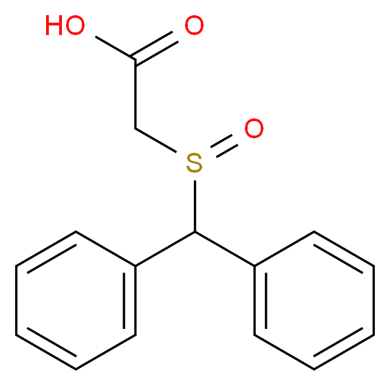 2-diphenylmethanesulfinylacetic acid_分子结构_CAS_63547-24-0