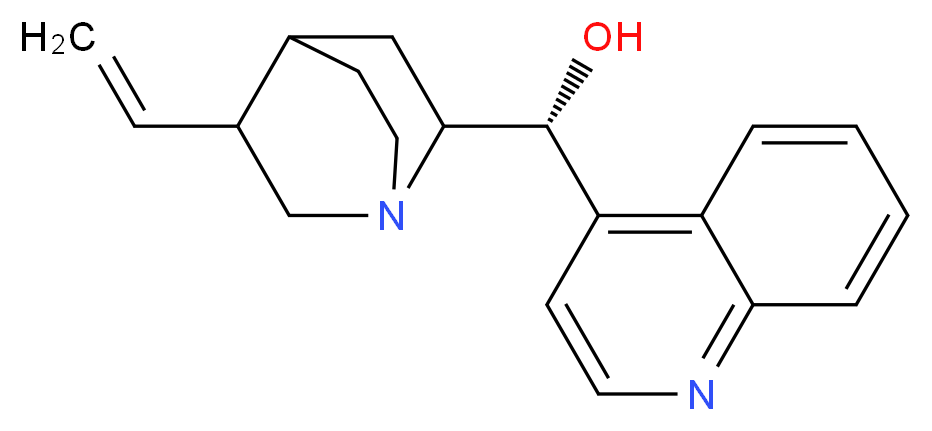 (R)-{5-ethenyl-1-azabicyclo[2.2.2]octan-2-yl}(quinolin-4-yl)methanol_分子结构_CAS_485-71-2