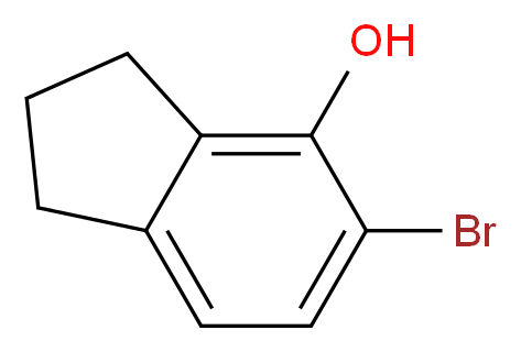 5-bromo-2,3-dihydro-1H-inden-4-ol_分子结构_CAS_575504-23-3