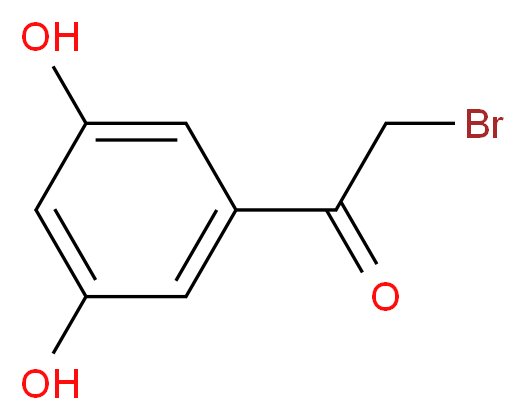 2-bromo-1-(3,5-dihydroxyphenyl)ethan-1-one_分子结构_CAS_62932-92-7