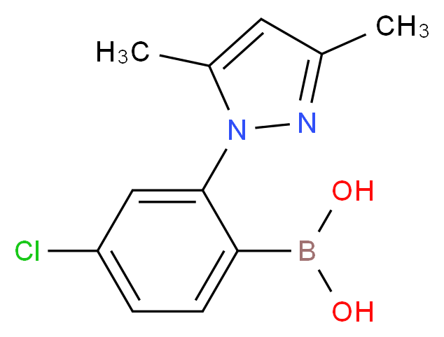 [4-chloro-2-(3,5-dimethyl-1H-pyrazol-1-yl)phenyl]boronic acid_分子结构_CAS_1287753-38-1