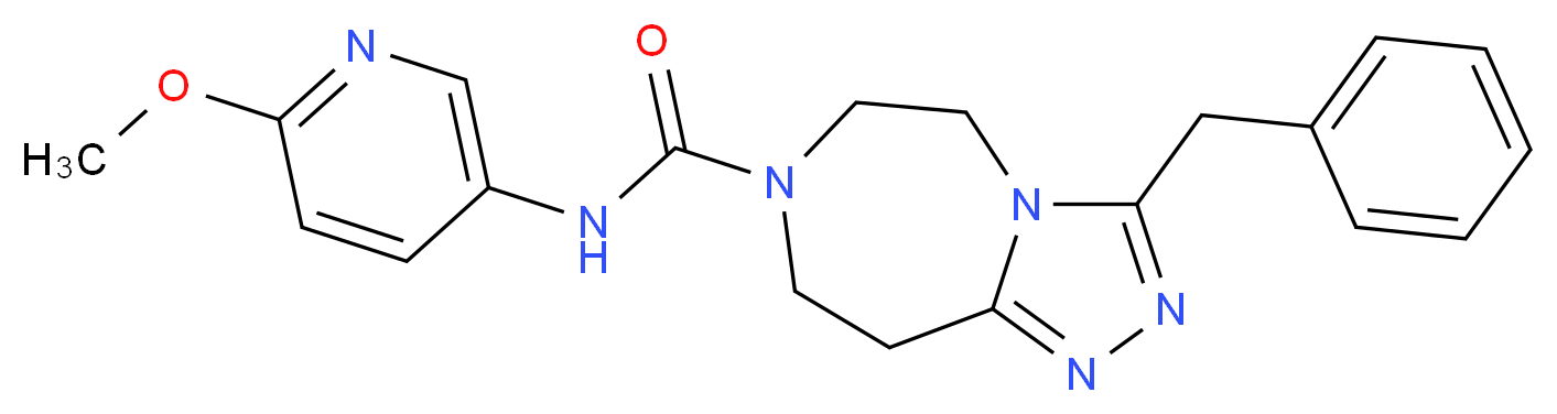3-benzyl-N-(6-methoxypyridin-3-yl)-5,6,8,9-tetrahydro-7H-[1,2,4]triazolo[4,3-d][1,4]diazepine-7-carboxamide_分子结构_CAS_)