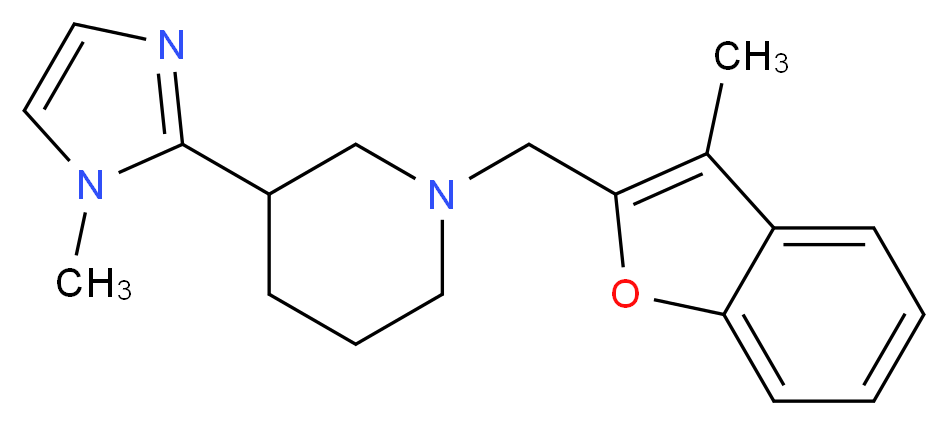 1-[(3-methyl-1-benzofuran-2-yl)methyl]-3-(1-methyl-1H-imidazol-2-yl)piperidine_分子结构_CAS_)