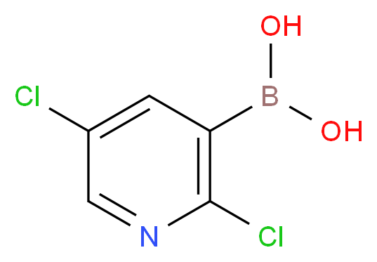 (2,5-dichloropyridin-3-yl)boronic acid_分子结构_CAS_536693-97-7